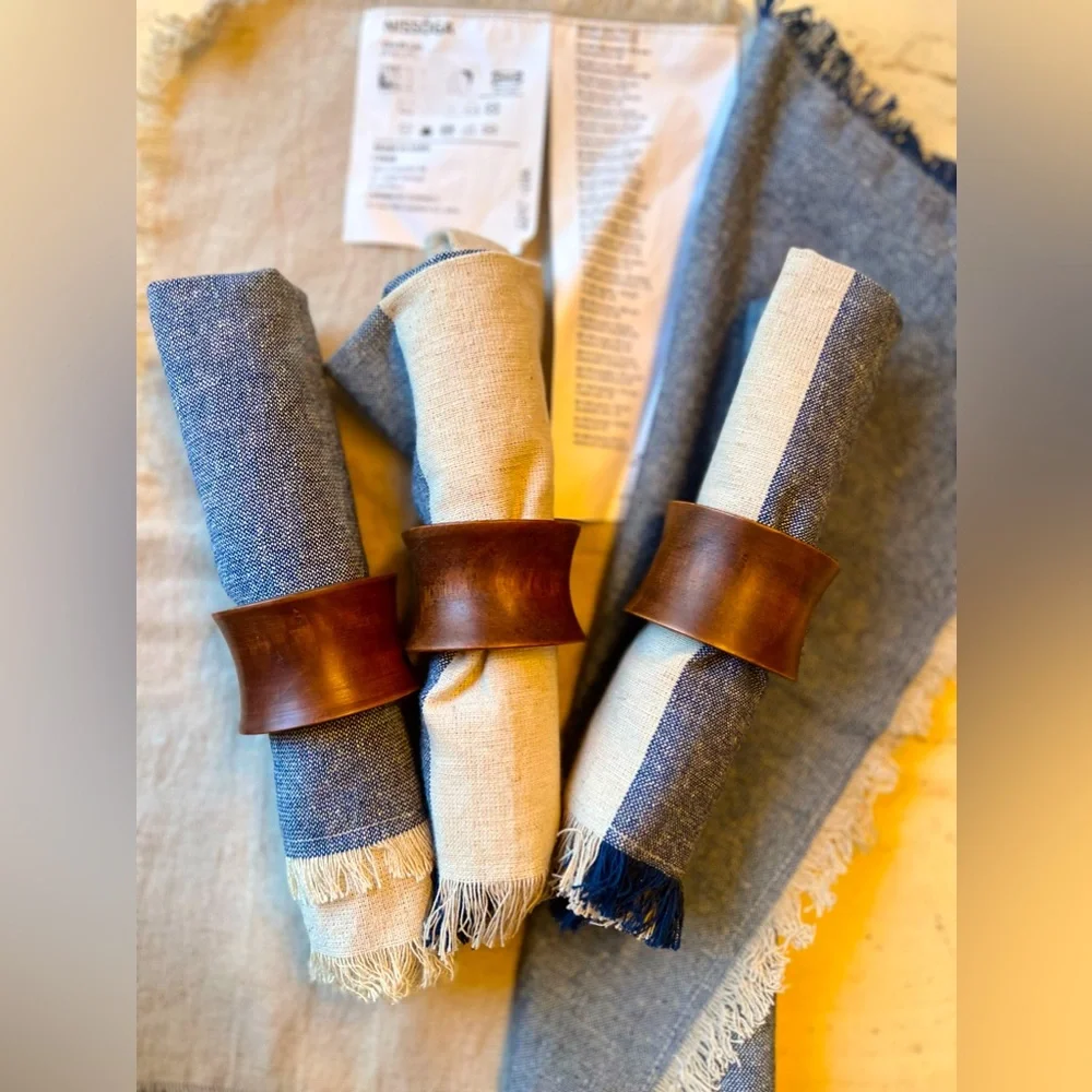 NEW IKEA NISSOGA NAPKINS AND RINGS